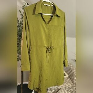 New Shore To Summit Utility Dress w/Sun Protection - Avocado - Size Small